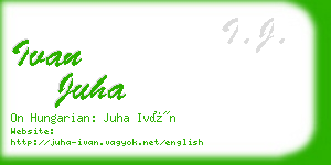 ivan juha business card